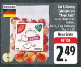 Tafeläpfel rot 'Royal Gala' im Angebot bei nah und gut in Zwickau Tafeläpfel rot 'Royal Gala' Angebote von Gut & Günstig bei nah und gut Zwickau für 2,49 €