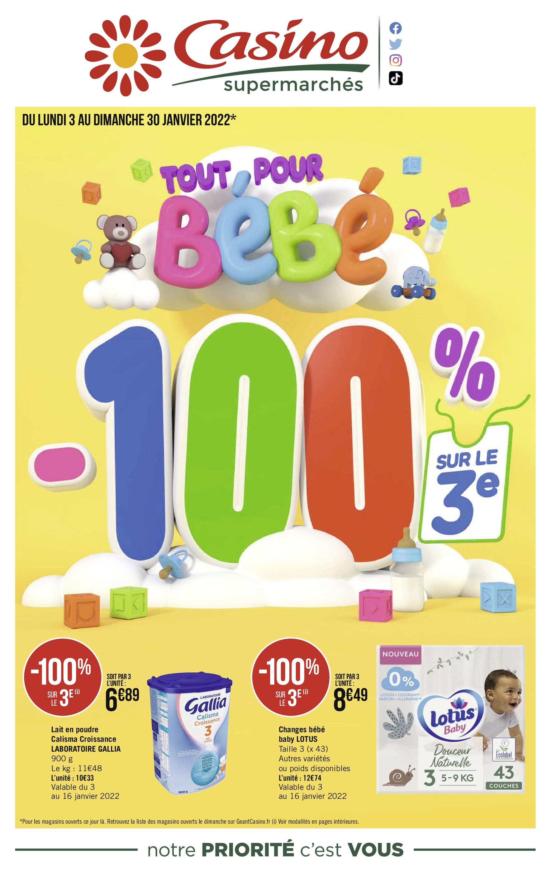 Catalogue Casino Supermarchés à Épinal, avec 24 pages Prospectus Casino Supermarchés à Épinal, "Tout pour bébé", 24 pages, 03/01/2022 - 30/01/2022