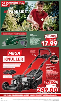 Rasenmäher im Kaufland Prospekt "Aktuelle Angebote" mit 68 Seiten (Jena)