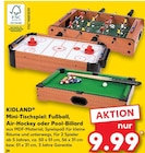 Mini-Tischspiel: Fußball oder Air-Hockey oder Pool-Billard Angebote von KIDLAND bei Kaufland Fulda für 9,99 €