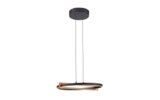 Aktuelles LED-Pendelleuchte Mondo Famera, holz/schwarz, 1-flammig, inkl. CCT und Fernbedienung Angebot bei HARDECK in Dortmund ab 169,99 €