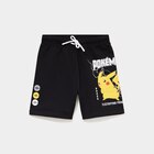 Short de jogging droit coton Pokémon noir garçon en promo chez La Halle Courbevoie à 12,99 €