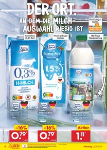 Milch im Netto Marken-Discount Prospekt "Aktuelle Angebote" mit 51 Seiten (München)