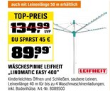 Wäschespinne „Linomatic Easy 400“ Angebote von Leifheit bei OBI Kempten für 89,99 €