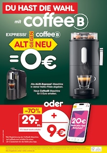 Kaffeevollautomat im Netto Marken-Discount Prospekt "Wiedereröffnung - 10% auf ALLES" mit 4 Seiten (Düsseldorf)