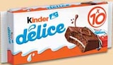 Délice Cacao Fourré au Lait - KINDER en promo chez Intermarché Issy-les-Moulineaux à 2,21 €