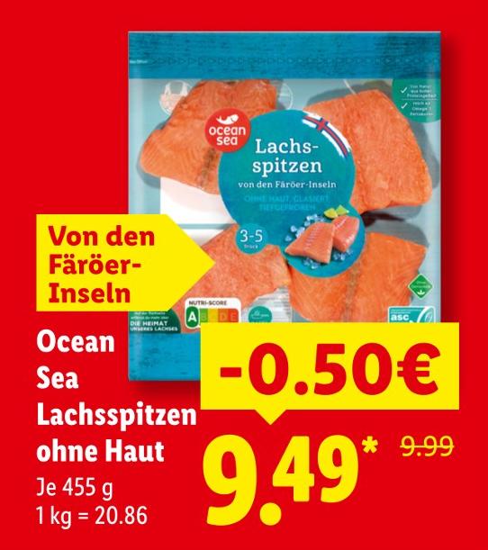 Lachsspitzen ohne Haut