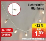 Lichterkette Glühbirne für 1,99 € bei Zimmermann im Angebot Lichterkette Glühbirne im aktuellen Zimmermann Prospekt