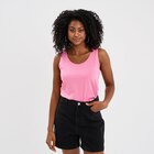 Débardeur bretelles larges coton rose femme en promo chez La Halle Débardeur bretelles larges coton rose femme dans le catalogue La Halle