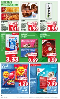 Schokolade im Kaufland Prospekt "Aktuelle Angebote" mit 44 Seiten (Offenbach (Main))