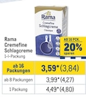 Cremefine Schlagcreme Angebote von Rama bei Metro Dülmen für 3,84 €