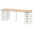Schreibtisch Eiche weiß lasiert/weiß bei IKEA im Prospekt  für 203,97 €