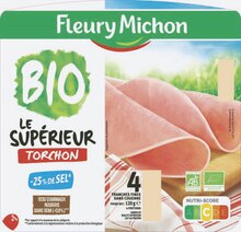 Jambon supérieur torchon sans couenne bio - Géant Casino à Bois-Colombes Jambon supérieur torchon sans couenne bio en promo chez Géant Casino Bois-Colombes à 3,36 €