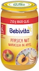 Pfirsich mit Maracuja in Apfel oder Vollkorn in Apfel-Banane von Bebivita für 0,79 € bei REWE im Angebot Pfirsich mit Maracuja in Apfel oder Vollkorn in Apfel-Banane von Bebivita im aktuellen REWE Prospekt