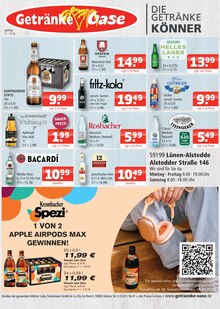 Veltins im Getränke Oase Prospekt "Aktuelle Angebote" mit 1 Seiten (Lünen)