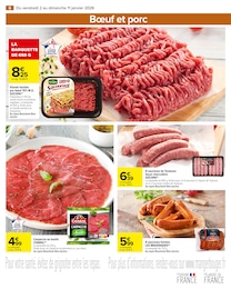 Prix et réduction Saucisse dans le prospectus Carrefour Market en cours Offre Saucisse dans le catalogue Carrefour Market du moment à la page 6