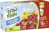 Promo Pom’Potes sans sucres ajoutés Pomme Nature Pomme Fraise Pomme Framboise à 4,60 € dans le catalogue Casino Supermarchés à Iles Chausey