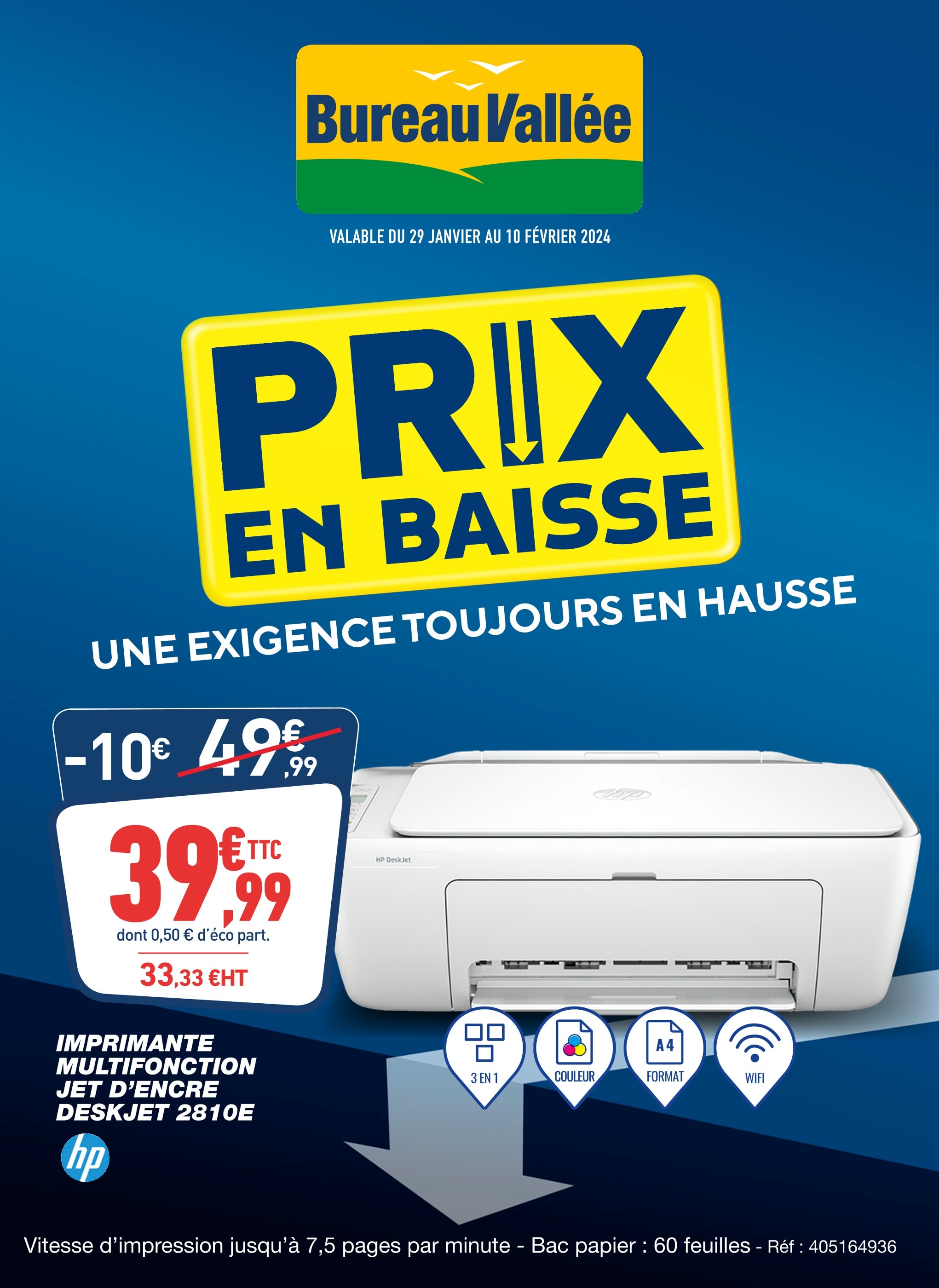 Promo Hp imprimante multifonction chez Carrefour Market