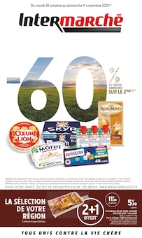 Prospectus Intermarché Super de la semaine "-60% DE REMISE IMMÉDIATE SUR LE 2ÈME" avec 1 pages, valide du 28/10/2025 au 09/11/2025 pour Rang-du-Fliers et alentours