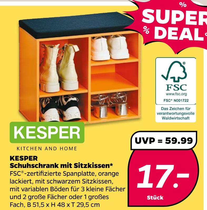 Schuhschrank mit Sitzkissen