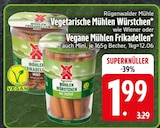 Vegetarische Mühlen Würstchen oder Vegane Mühlen Frikadellen von Rügenwalder Mühle im aktuellen EDEKA Prospekt für 1,99 €