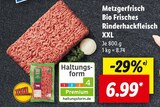 Bio Frisches Rinderhackfleisch XXL bei Lidl im Prospekt "" für 6,99 €