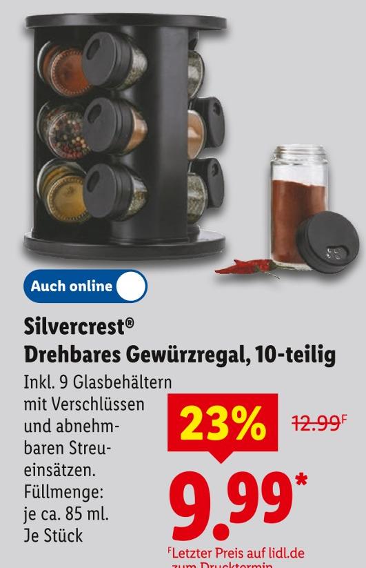 Drehbares Gewürzregal, 10-teilig