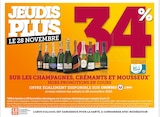 Promo 34% réservés sur votre carte u sur les champagnes, crémants et mousseux à  dans le catalogue U Express à Sainte-Luce-sur-Loire