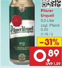 Aktuelles Pilsner Urquell Angebot bei Netto Marken-Discount in Singen (Hohentwiel) ab 0,89 €
