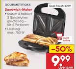 Gourmet im Netto Marken-Discount Prospekt Sandwich-Maker von GOURMETmaxx im aktuellen Netto Marken-Discount Prospekt für 9,99 €
