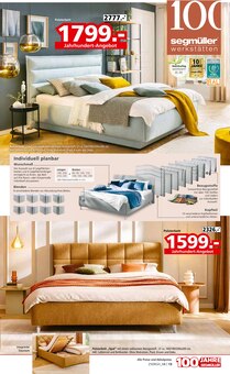 Bett im aktuellen Segmüller Prospekt (Nürnberg) Bett im Segmüller Prospekt "Highlight Angebote" mit 30 Seiten (Nürnberg)