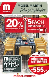 Aktueller Möbel Martin Möbel & Einrichtung Prospekt in Wörrstadt und Umgebung, "März Highlights" mit 20 Seiten, 13.03.2026 - 31.03.2026