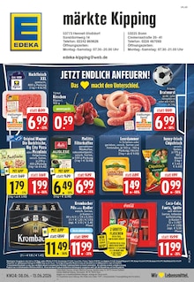 Krombacher im aktuellen EDEKA Prospekt (Hennef (Sieg)) Krombacher im EDEKA Prospekt "Aktuelle Angebote" mit 26 Seiten (Hennef (Sieg))