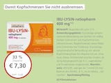 IBU-LYSIN-ratiopharm 400 mg bei LINDA im Nördlingen Prospekt für 7,30 €