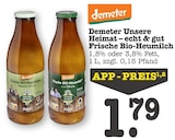 Aktuelles Frische BIO-Heumilch fettarm Angebot bei E center in Pforzheim ab 1,79 €
