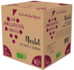 Cubi merlot sans sulfite - MERLOT en promo chez NaturéO Choisy-le-Roi à 13,99 €