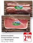 Schwarzwälder Schinken oder Vesperspeck bei EDEKA im Bermatingen Prospekt für 2,99 €