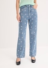 Straight-Jeans High Waist Baumwolle in hellblau  used, 100% Baumwolle von bonprix im aktuellen bonprix. Prospekt für 39,99 €