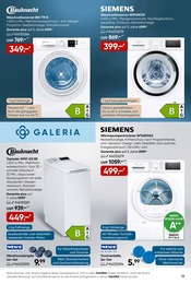 Waschmaschine Toplader im Galeria Prospekt "Aktuelle Angebote" auf Seite 19