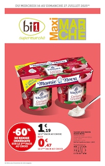 Prospectus Bi1 en cours, "bi1 supermarché Maxi MARCHÉ", page 1 sur 14