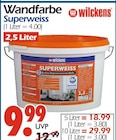 Aktuelles Wandfarbe Superweiss Angebot bei Wreesmann in Cottbus ab 9,99 €
