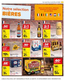 Promo Bière blonde dans le catalogue Carrefour du moment à la page 7