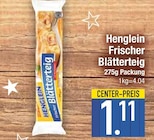 Frischer Blätterteig von Henglein im aktuellen EDEKA Prospekt für 1,11 €