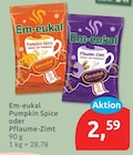 Pumpkin Spice oder Pflaume-Zimt von Em-eukal im aktuellen budni Prospekt
