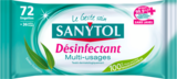 LINGETTES DÉSINFECTANTES MULTI-USAGES SANYTOL - SANYTOL en promo chez Auchan Supermarché Tremblay-en-France à 1,53 €