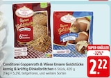 Unsere Goldstücke kernig & kräftig Dinkelbrötchen bei E center im Biberach Prospekt für 2,22 €