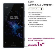 Xperia XZ2 Compact bei Telekom Partner Tönisvorst in Duisburg Xperia XZ2 Compact im Angebot bei Telekom Partner Tönisvorst Duisburg für 1,00 €