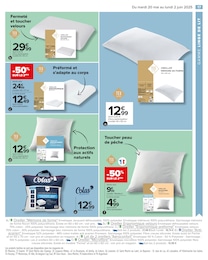 Prix et réduction Oreiller Mémoire De Forme dans le prospectus Carrefour en cours Offre Oreiller Mémoire De Forme dans le catalogue Carrefour du moment à la page 19