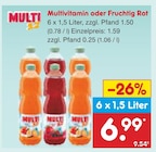 Multivitamin oder Fruchtig Rot im Netto Marken-Discount Prospekt Multivitamin oder Fruchtig Rot von MULTI im aktuellen Netto Marken-Discount Prospekt für 6,99 €