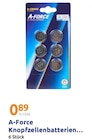 Knopfzellenbatterien im Angebot bei Action in Rheda-Wiedenbrück Knopfzellenbatterien Angebote von A-Force bei Action Rheda-Wiedenbrück für 0,89 €
